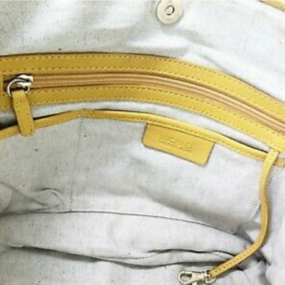 Michael Kors "Santorini" Sun Orange Straw Tote Bag - Picture 6 of 6